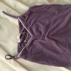 Lace detail tank top crop